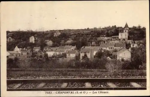 Ak Auvers Chaponval Val d'Oise, Les Côteaux