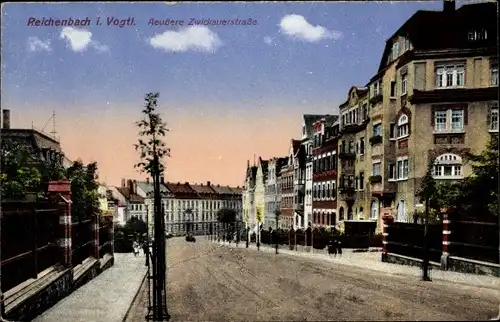 Ak Reichenbach im Vogtland, Äußere Zwickauerstraße