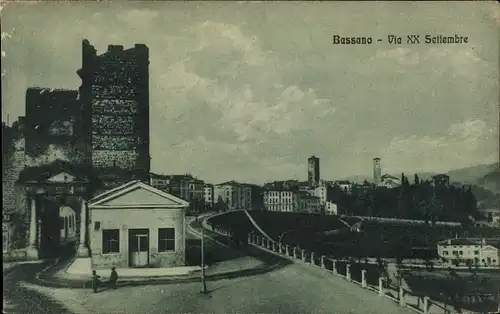 Ak Bassano del Grappa Veneto, Via XX Settembre