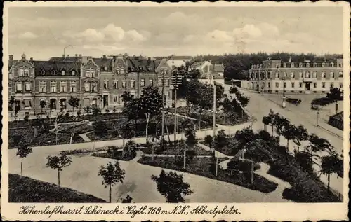 Ak Schöneck im Vogtland, Albertplatz