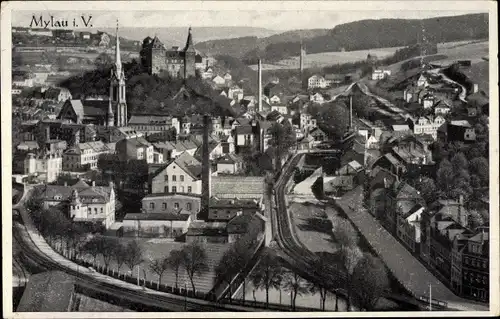 Ak Mylau Reichenbach im Vogtland, Panorama vom Ort