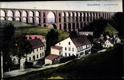 Ak Netzschkau im Vogtland, Göltschtakbrücke