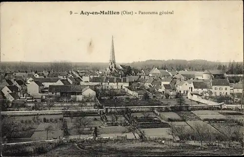 Ak Acy en Multien Oise, Panorama général