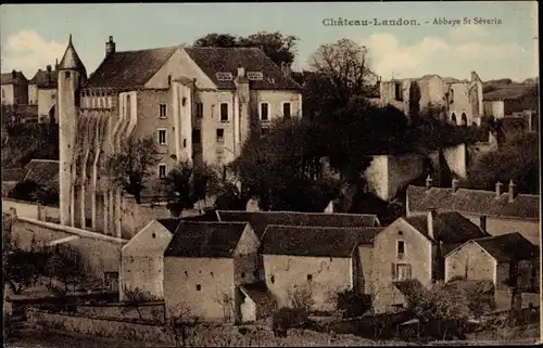 Ak Chateau Landon Seine et Marne, Abbaye de St Séverin