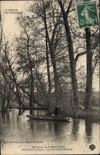 Ak Dorceau Orne, Les Bords de l'Huisne