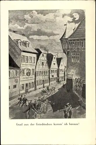 Ak Neckargemünd am Neckar, Menzer's Griechische Weinstube Zur Stadt Athen