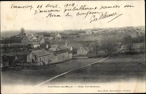 Ak Saint Vaast les Mello Oise, Vue Générale