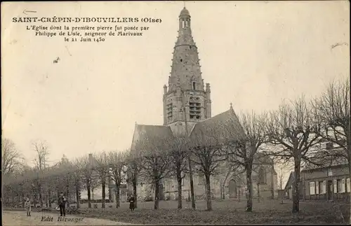 Ak Saint Crépin d'Ibouvillers Oise, L'Église