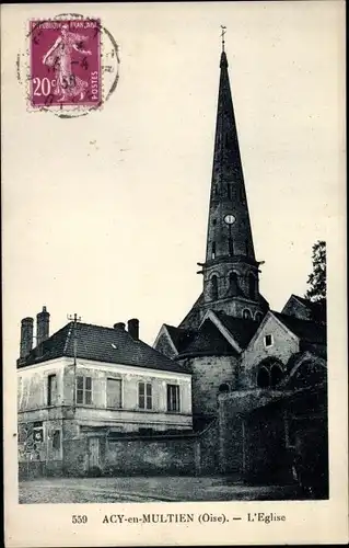 Ak Acy en Multien Oise, L'Église