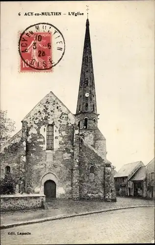 Ak Acy en Multien Oise, L'Église