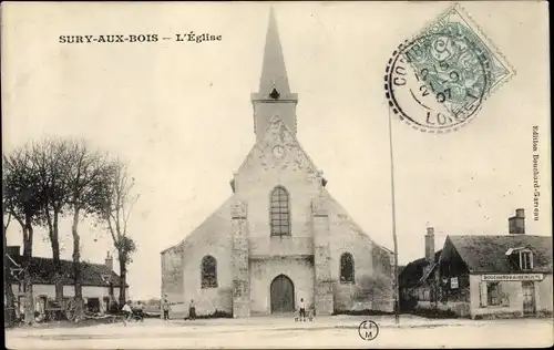 Ak Sury aux Bois Loiret, Kirche