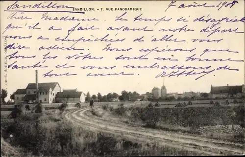Ak Sandillon Loiret, Panorama