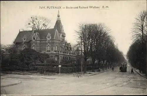 Ak Puteaux Hauts de Seine, Boulevard Richard Wallace