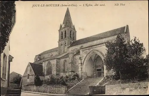 Ak Jouy le Moutier Val d’Oise, Kirche