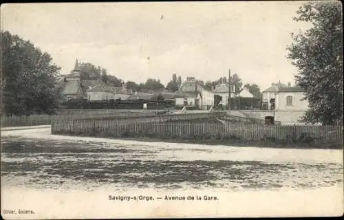 Ak Savigny sur Orge Essonne, Avenue de la Gare