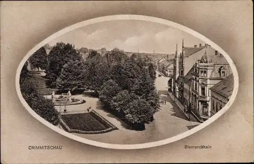 Passepartout Ak Crimmitschau in Sachsen, Bismarckhain