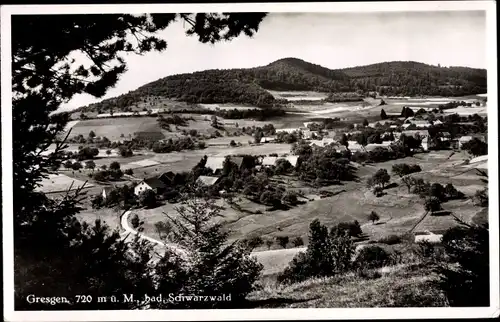 Ak Gresgen Zell im Wiesental, Durchblick zum Ort, Gasthaus zum Löwen