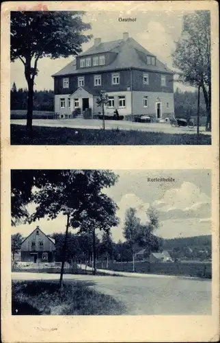 Ak Kottenheide Schöneck im Vogtland Sachsen, Gasthof, Gesamtansicht, Kottenheide Sommerfrische