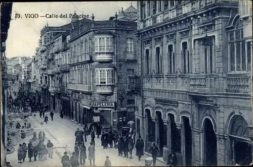 Ak Vigo Galicien Spanien, Calle del Principe