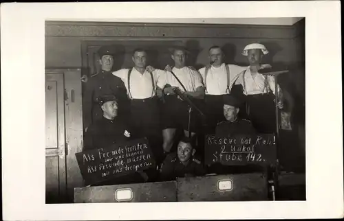 Foto Ak Gruppenbild deutsche Soldaten, 9. Unkal Stube 142, Reserve, Kaiserreich