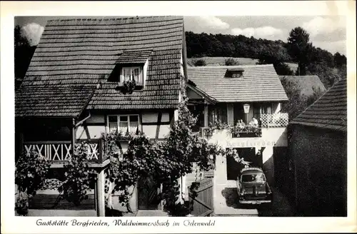 Ak Waldwimmersbach Lobbach in Baden Württemberg, Gaststätte Bergfrieden