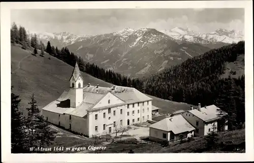 Ak Berg Serles in Tirol, Alpengasthof Waldrast gegen Olperer