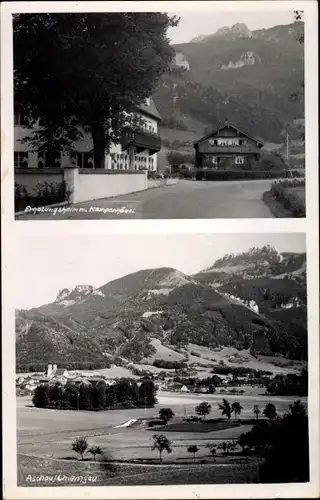 Ak Bach Aschau im Chiemgau Oberbayern, Erholungsheim, Blick auf den Ort