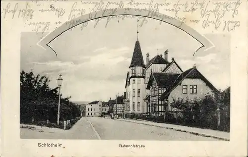 Ak Schlotheim in Thüringen, Bahnhofstraße