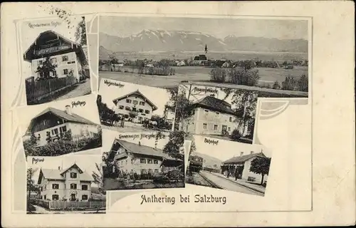 Ak Salzburg in Österreich, Bahnhof, Postamt, Schulhaus, Gendarmerie Posten
