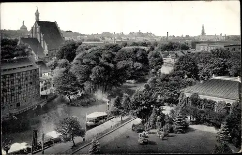 Ak Bydgoszcz Bromberg Westpreußen, Blick von der Danziger Brücke