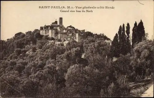 Ak Saint Paul Alpes Maritimes, Vue générale