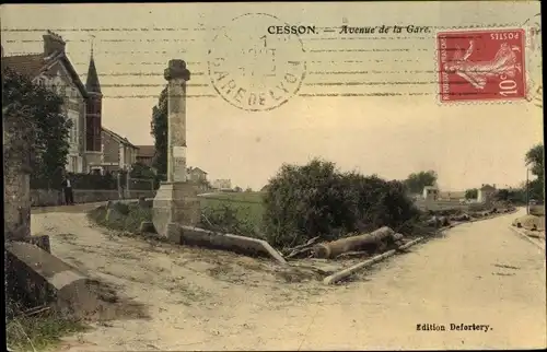 Ak Cesson Seine et Marne, Avenue de la Gare