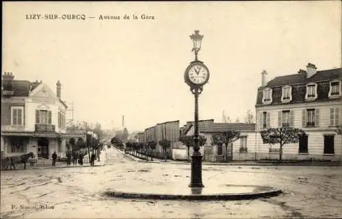 Ak Lizy sur Ourcq Seine et Marne, Avenue de la Gare