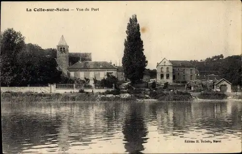 Ak La Celle sur Seine Seine-et-Marne, Vue du Port