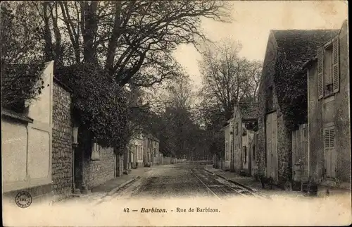 Ak Barbizon Seine et Marne, Rue de Barbizon