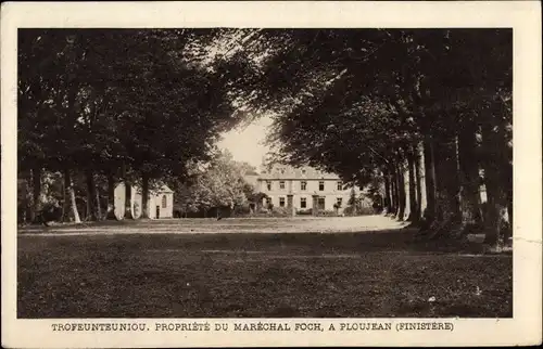 Ak Ploujean Finistère, Château de Trofeunteuniou du Maréchal Foch