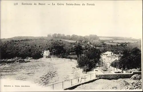 Ak Brest Finistère, La Grève Sainte Anne du Portzic