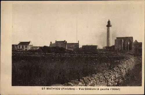 Ak Plougonvelin Finistère, Sainte Mathieu, Gesamtansicht, Phare