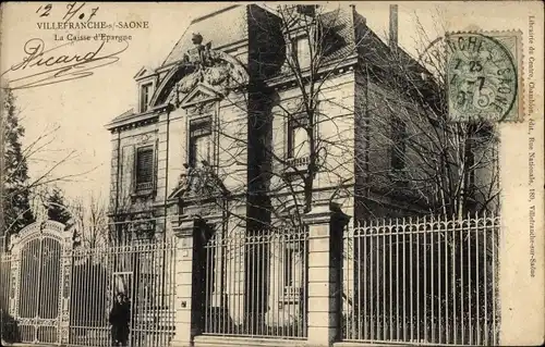 Ak Villefranche Saône et Loire, La Caisse d'Epargne