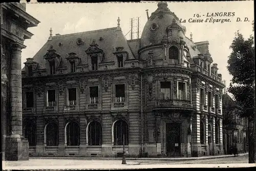 Ak Langres Haute Marne, La Caisse d'Epargne