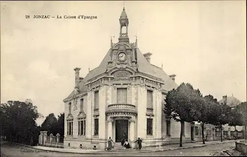 Ak Jonzac Frankreich, La Caisse d'Epargne