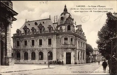 Ak Langres Haute Marne, La Caisse d'Epargne