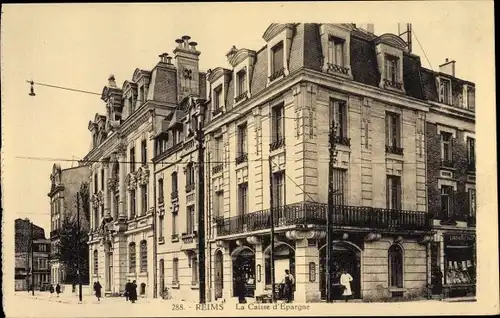 Ak Reims Marne, La Caisse d'Epargne