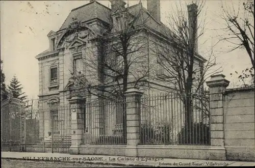 Ak Villefranche sur Saône Rhône, La Caisse d'Epargne