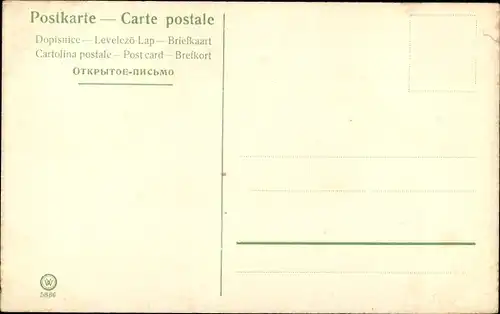 Künstler Ak Mailick, Ortspartie, Bäume, Haus