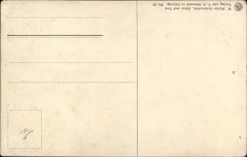Künstler Ak Müller-Schönefeld, W., Adam und Eva