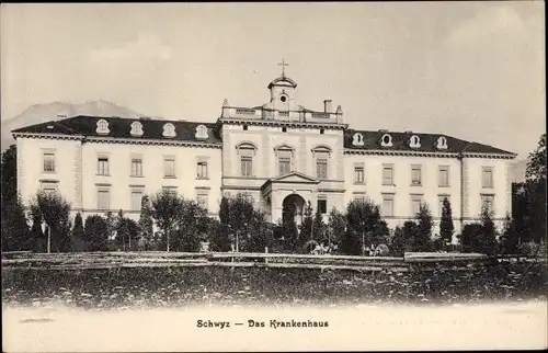 Ak Schwyz Stadt Schweiz, Krankenhaus