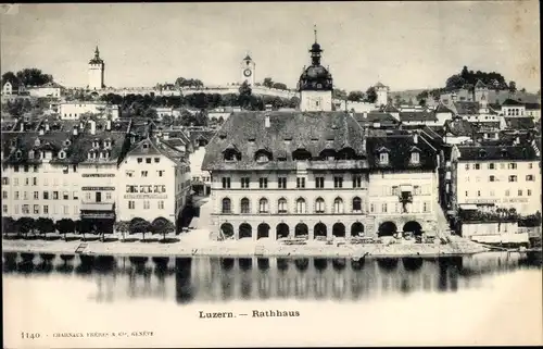 Ak Luzern Stadt Schweiz, Rathaus