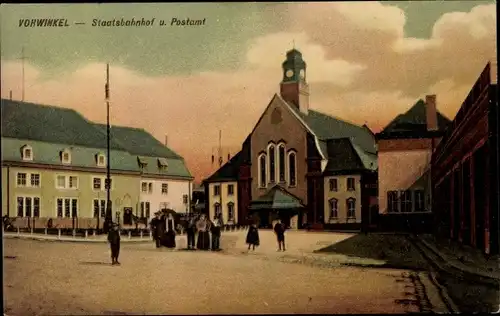 Ak Vohwinkel Wuppertal, Staatsbahnhof, Postamt