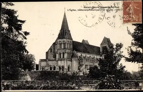 Ak Saint Leu d'Esserent Oise, L'Église